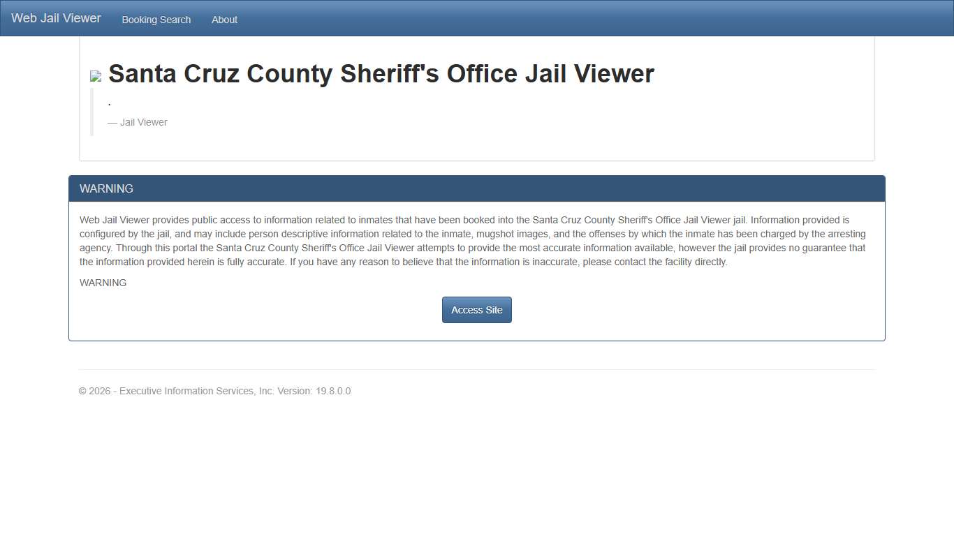 Home Page - Web Jail Viewer