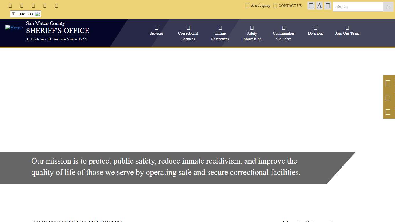 Corrections Division San Mateo County Sheriff's Office